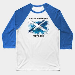 Scottish Independence Grunge Design Baseball T-Shirt